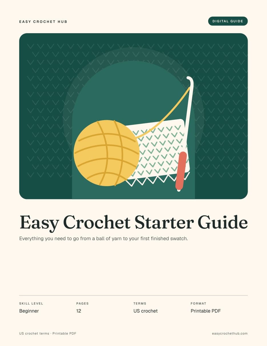 Page 1 of the Easy Crochet Starter Guide PDF: Cover